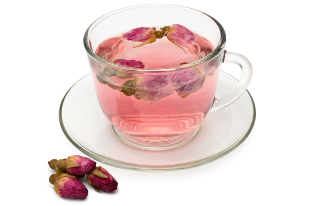 玻璃杯玫瑰茶图片下载