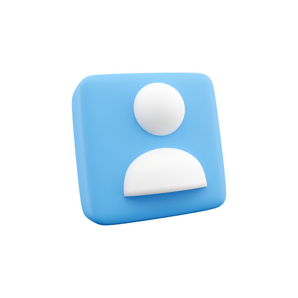 3d渲染网站图标。3d渲染化身标志。3d渲染人的元素在白色背景图片下载