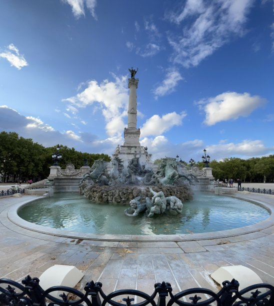 波尔多吉伦丁纪念碑的广角视图图片下载