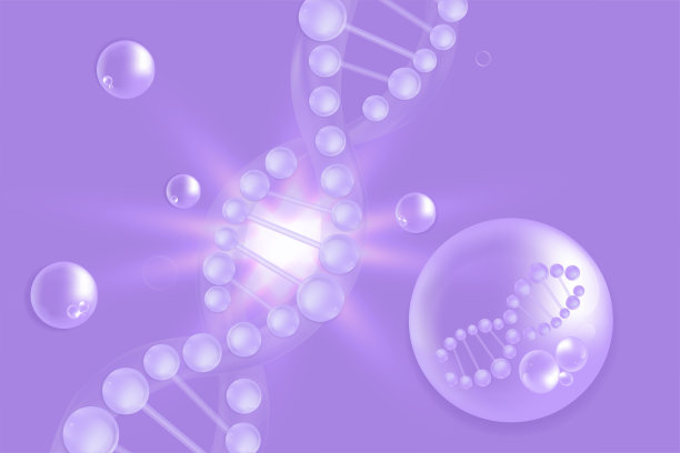 透明质酸头发和皮肤解决方案广告，紫色胶原蛋白血清滴与化妆品广告背景准备使用，插图矢量。图片下载