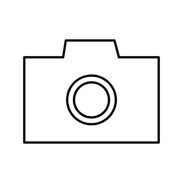 相机摄影图标在直线风格图片下载