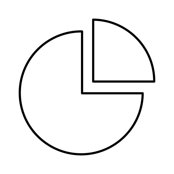 线形饼图图标图片下载