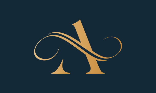 豪华信的标志模板在金色。现代潮流初奢信标志设计。皇家高级字母标志设计矢量模板。图片下载