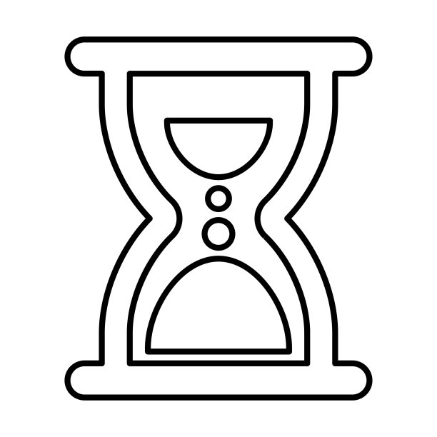 线条风格的沙漏图标图片下载