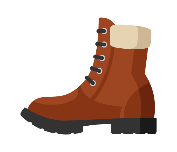 冬季皮靴平底插图图片下载