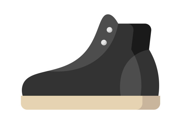 男士的冬季平底鞋插画图片下载