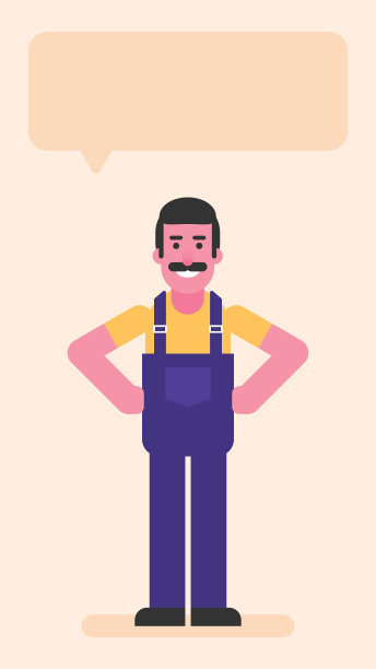 修理工双手叉腰，面带微笑图片下载