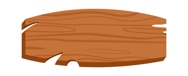 木质标志或木板矢量插图图片下载