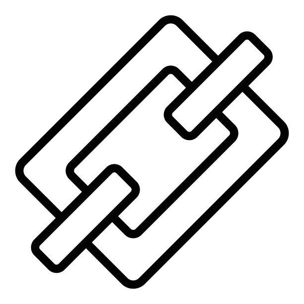 链接图标。用户界面矢量插图，作为线艺术风格的简单矢量符号和潮流符号，用于设计和网站，或移动应用程序，图片下载