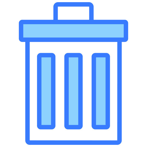 垃圾图标。用户界面矢量插图，作为线艺术风格的简单矢量符号和潮流符号，用于设计和网站，或移动应用程序，图片下载