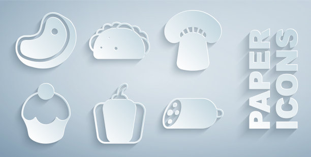 配甜椒蘑菇松饼萨拉米香肠图片下载