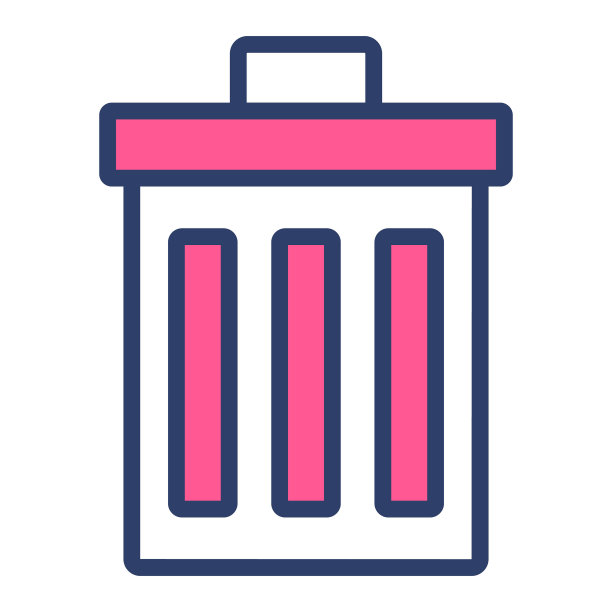 垃圾图标。用户界面矢量插图，作为线艺术风格的简单矢量符号和潮流符号，用于设计和网站，或移动应用程序，图片下载