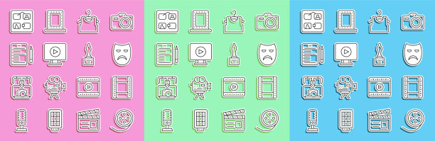 设置线电影卷轴播放视频戏剧剧院图片下载