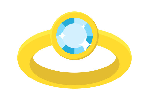 金戒指配钻石首饰图片下载