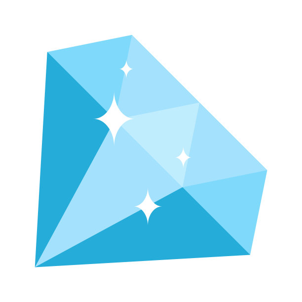 大钻石珠宝扁平宝石图标图片下载