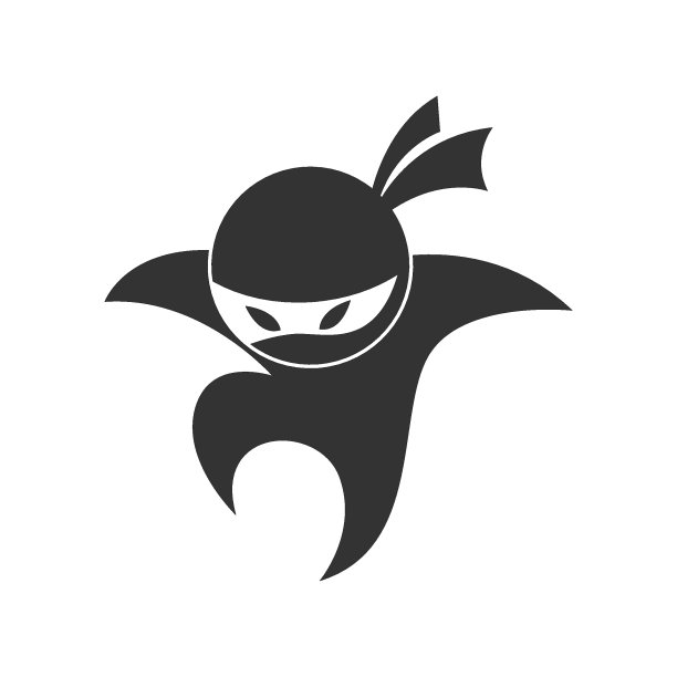 忍者标志图标设计插画图片下载