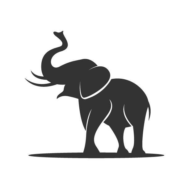 大象图标标志设计插图图片下载