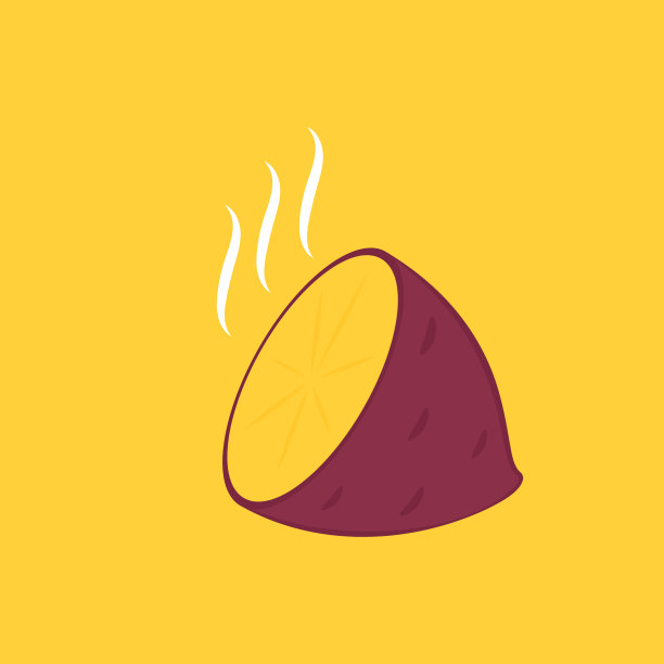 烤红薯。烤红薯标志设计。日本红薯。图片下载