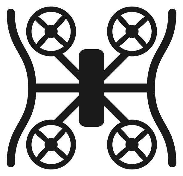 四轴飞行器黑色图标。驾驶遥控飞机图片下载