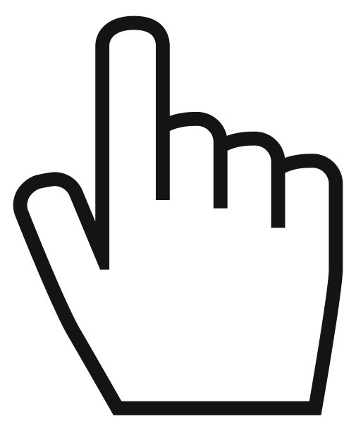 手指指向的手光标。食指手势图标图片下载