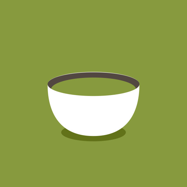 抹茶绿茶。传统的抹茶杯。彩色时尚插画。图片下载