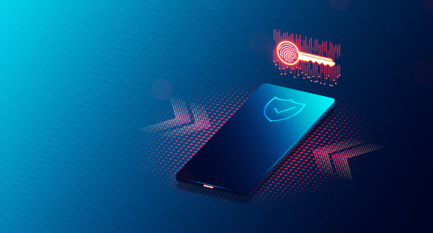 安全认证与密钥概念- 3D插图图片下载