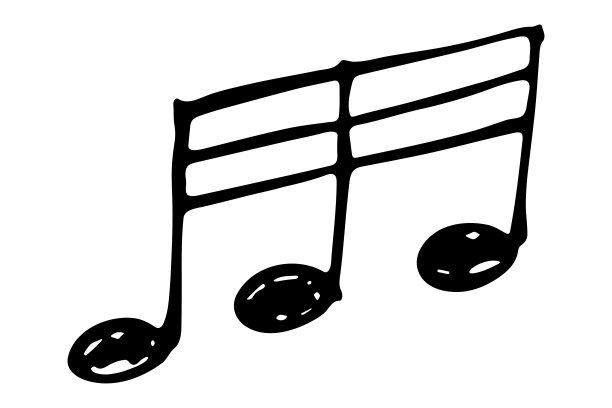 音乐笔记涂鸦。手绘音乐符号。图片下载