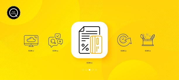 检查，更新时间和创意概念最小线图标。对于网页应用，打印。向量图片下载