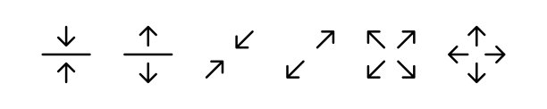 扩张图标。箭头符号。黑色的颜色。矢量信号。图片下载