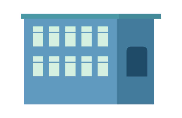 工业建筑图标。矢量图图片下载