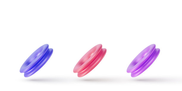 3d逼真集穿孔珠宝，金属穿孔戒指。矢量插图。图片下载