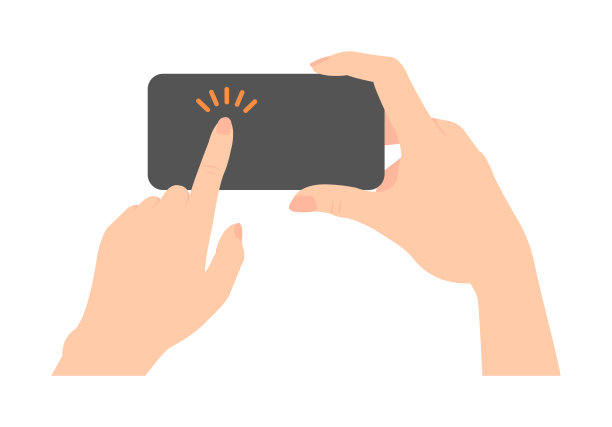 敲击智能手机的矢量图图片下载