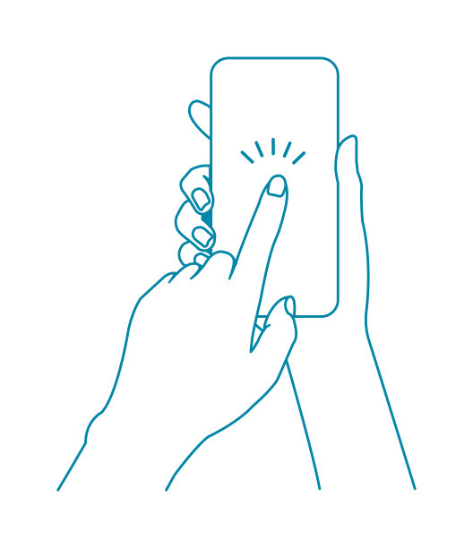 敲击智能手机的矢量图图片下载