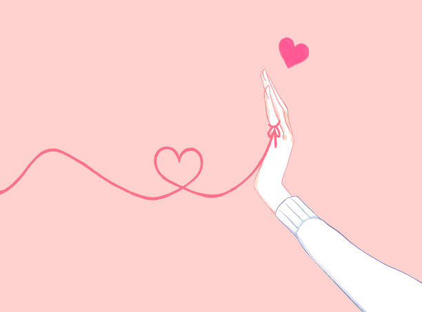 女人的手系着命运的红线图片下载