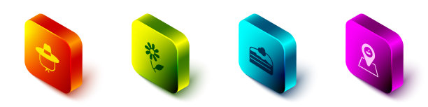 套等距野营帽花块蛋糕图片下载