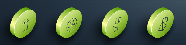 设置等距线杯茶饼干或饼干图片下载