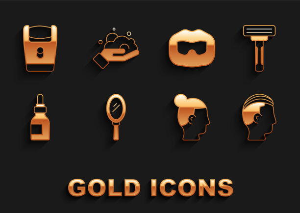 男士手镜剃须剃刀发型图片下载