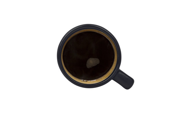 美丽的黑色咖啡杯与背景隔离图片下载