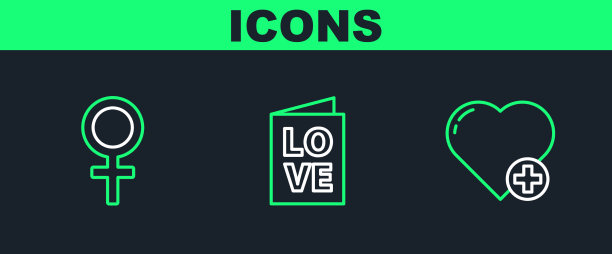 设线心女性性别象征和图片下载