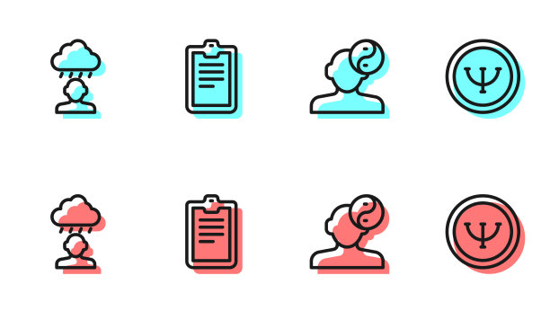 设阴阳线，象征阴和阳的凹陷图片下载