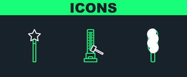 设置线玉米狗魔术棒和高前锋图片下载