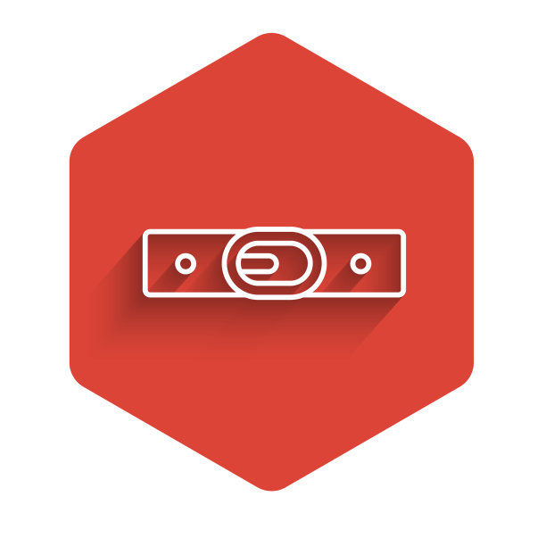 白色线皮带与扣钢扣图片下载