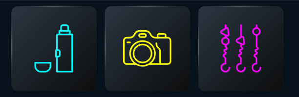 设置线保温瓶烤羊肉串图片下载