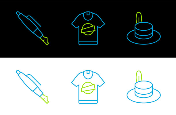 套线人帽子钢笔笔尖和t恤图片下载