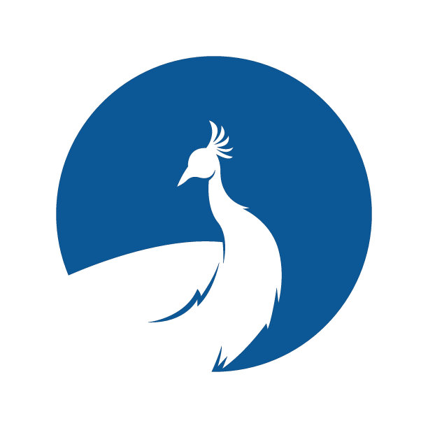 孔雀图标标志插画设计图片下载