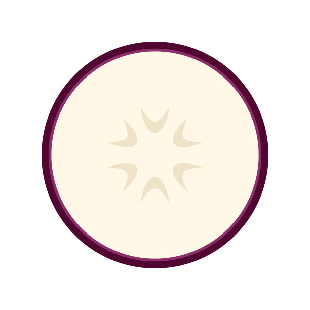 白底茄子。切片。图片下载