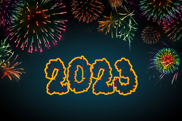 拜年2023抽象闪亮金色背景。图片下载