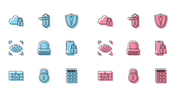 设置行防火墙安全墙锁云图片下载