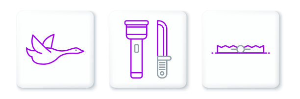 设置线陷阱猎飞鸭和手电筒图片下载