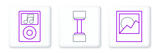 设置线相框音乐播放器和哑铃图片下载